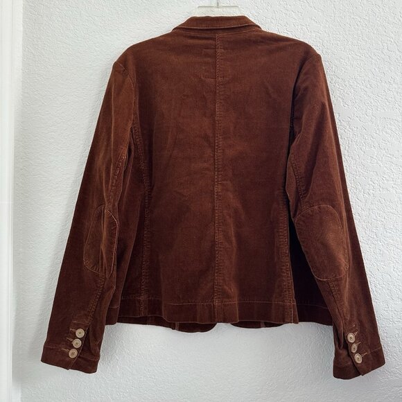 I Jeans by Buffalo Corduroy Blazer Tanya L Brown Elbow Patch Equestrian Academia - Picture 8 of 16
